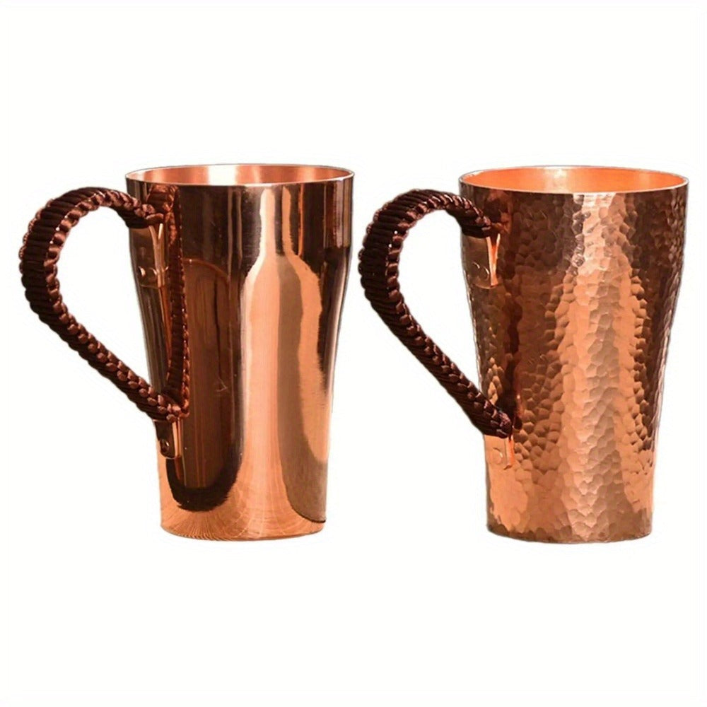 Hammered Copper Coffee Mug 13.53 Oz ¨C Handmade Rustic Artisan Copper Cup for Coffee, Tea, Water & Milk ¨C Hot & Cold Beverages ¨C Unique Gift for Home, Wedding, Housewarming & Birthday