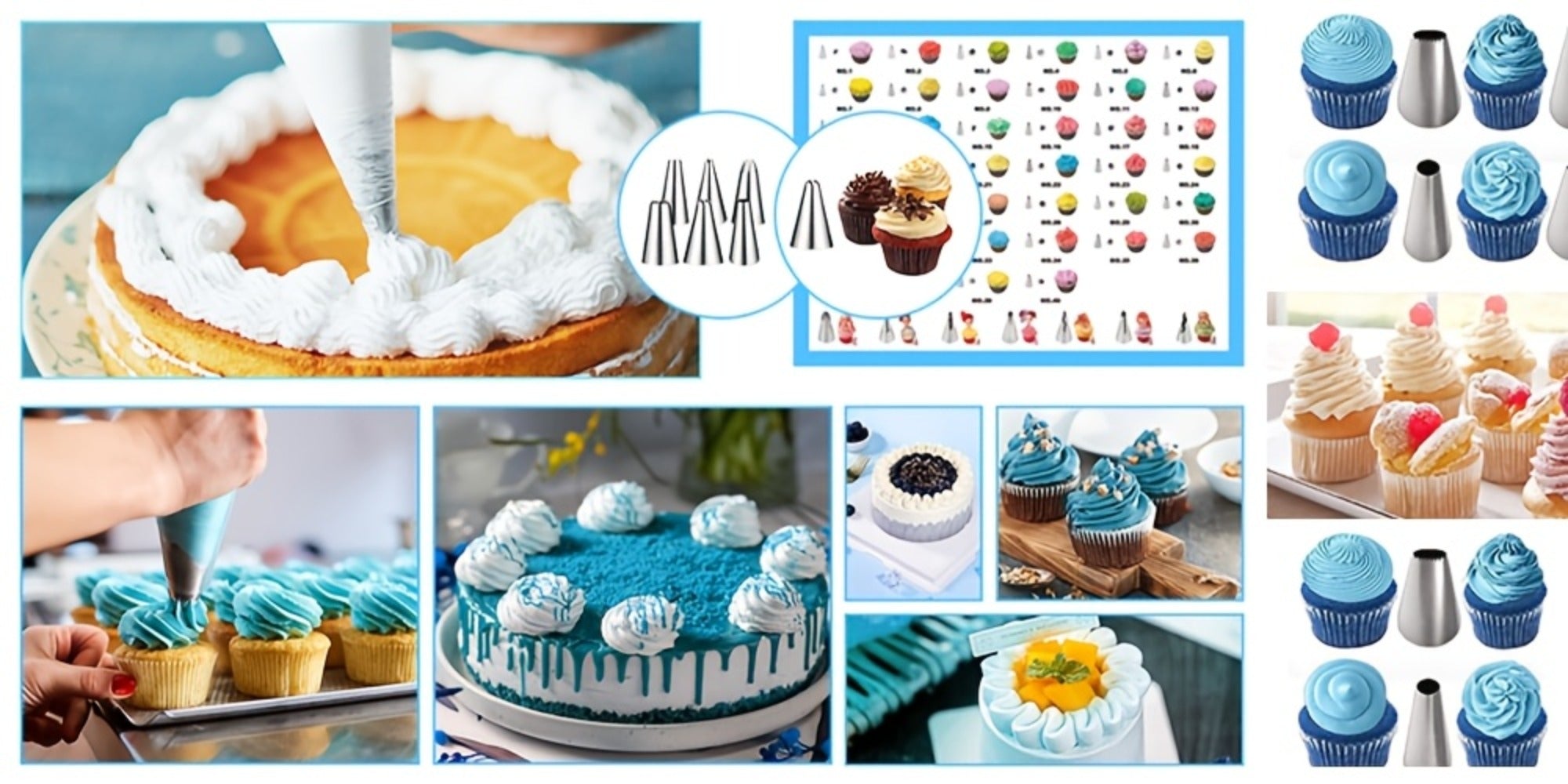 386 Pcs Cake Decorating Baking Set with Piping Nozzles & Frosting Tips ¨C Complete Beginner Baking Tool Kit with Floral Nozzles, Pastry Tips & Decorating Tools