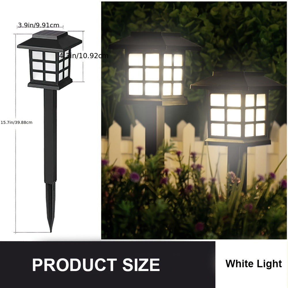 Solar Garden Lights Outdoor Waterproof Landscape Pathway Lights Solar Powered LED Stake Lights for Yard Patio Walkway Holiday Decor Warm White Colorful
