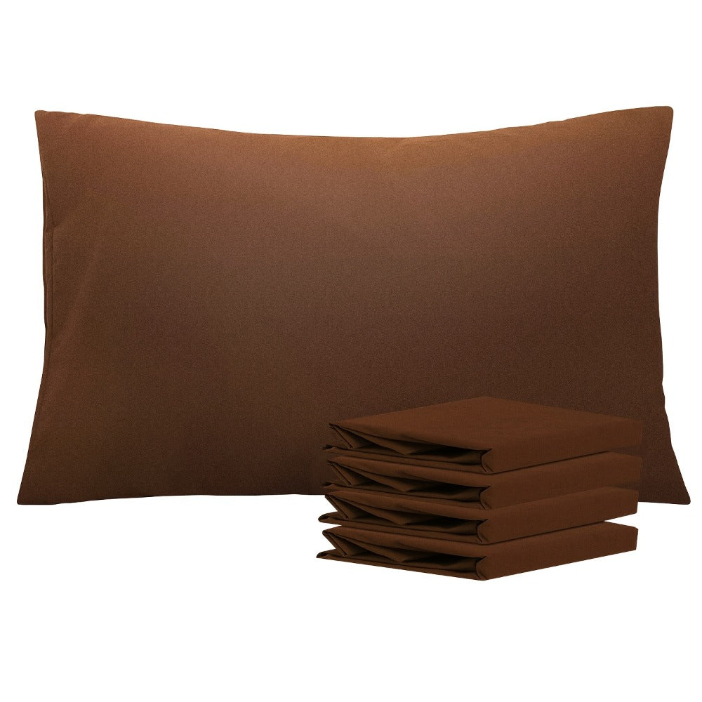 Pillowcases 4 Pack Queen 20x30 ¨C Brushed Microfiber Soft Wrinkle-Free Fade-Resistant Envelope Closure Solid Color 32 Colors