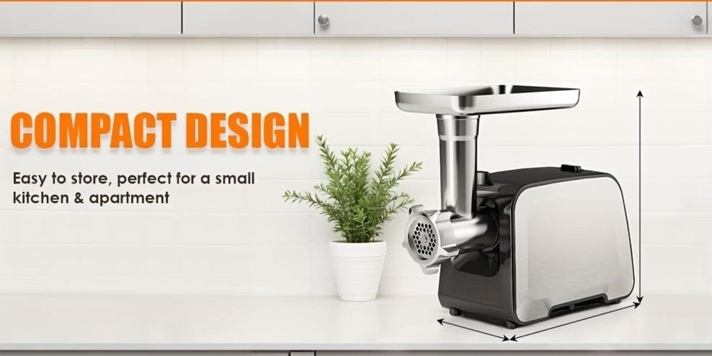 Heavy Duty Electric Meat Grinder & Sausage Stuffer ¨C Stainless Steel with 2 Blades, 2 Cutting Plates, Sausage Tube & Kubbe Kit for Home Butcher & Meal Prep