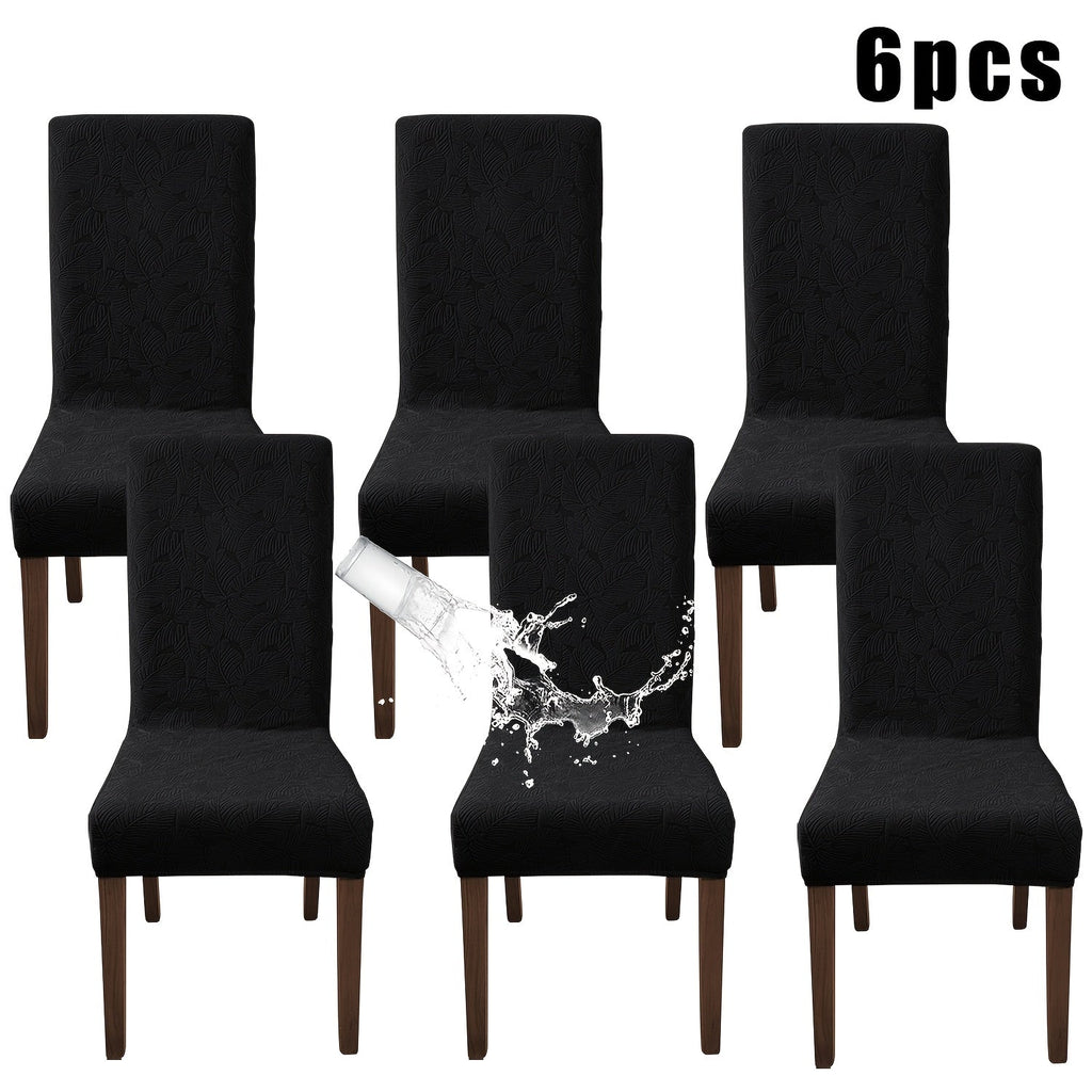 Stretch Dining Chair Covers Set of 4/6 - Plant Print Slipcovers for Dining Room Kitchen Chairs, Elastic Parsons Chair Protector, Home Decor