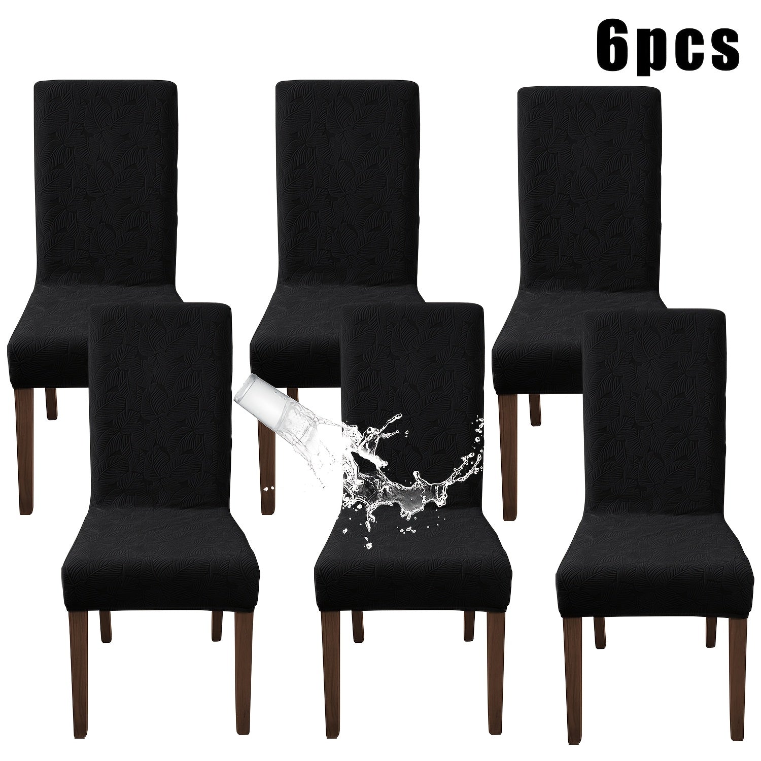 Stretch Dining Chair Covers Set of 4/6 - Plant Print Slipcovers for Dining Room Kitchen Chairs, Elastic Parsons Chair Protector, Home Decor