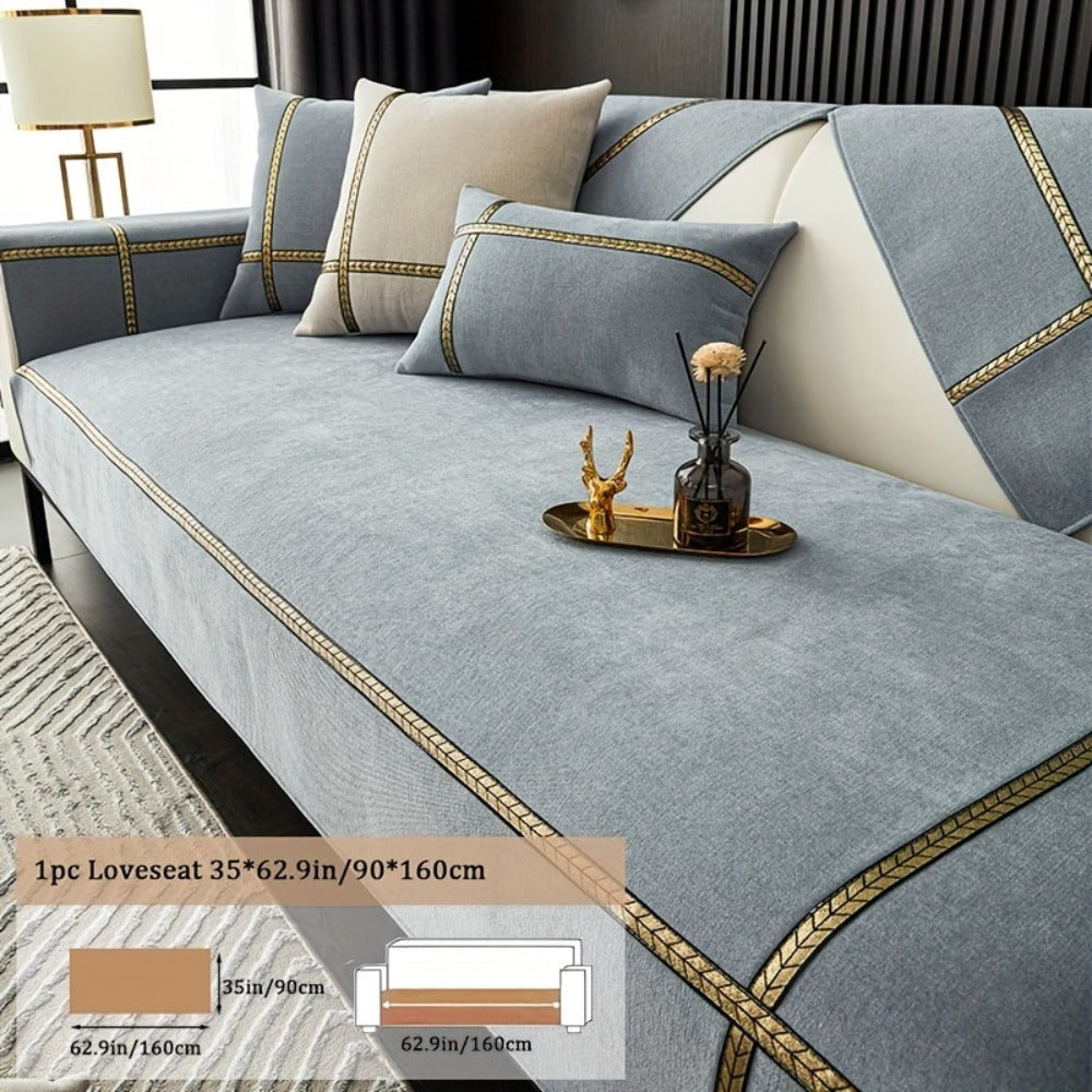 Chenille Sofa Cover Pet-Friendly Slipcover All Season Furniture Protector for Living Room Bedroom Office Couch Cover Multiple Sizes Colors