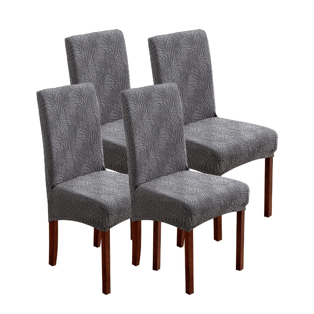 Dining Chair Covers Stretch Jacquard Slipcovers Removable Washable Chair Protector for Kitchen Hotel Restaurant Set of 4 or 6