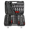 Impact Socket Set 53/54/194/518PCS ¨C 3/8¡± Drive CR-V Steel | Metric 8-22mm & Imperial 5/16¡±-3/4¡± | Complete Socket Kit for Car Repair, DIY & Mechanics | Best Gift for Men