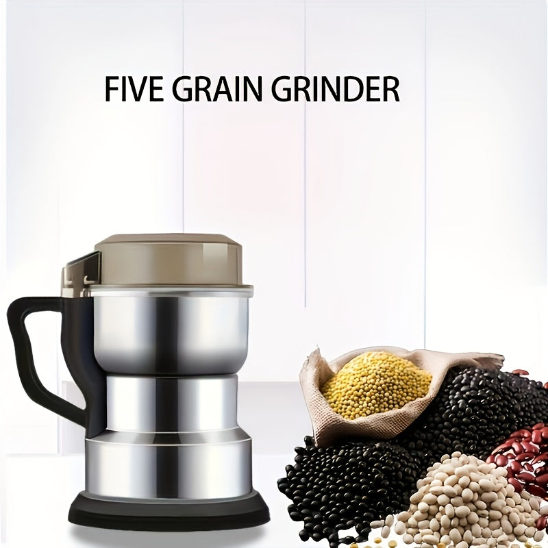 Electric Coffee Grinder 400ml 14oz 4-Blade Stainless Steel 10 Second Quick Grinding for Coffee Beans Spices Nuts Grains Dry Wet Dual Purpose Food Processor 25000 RPM