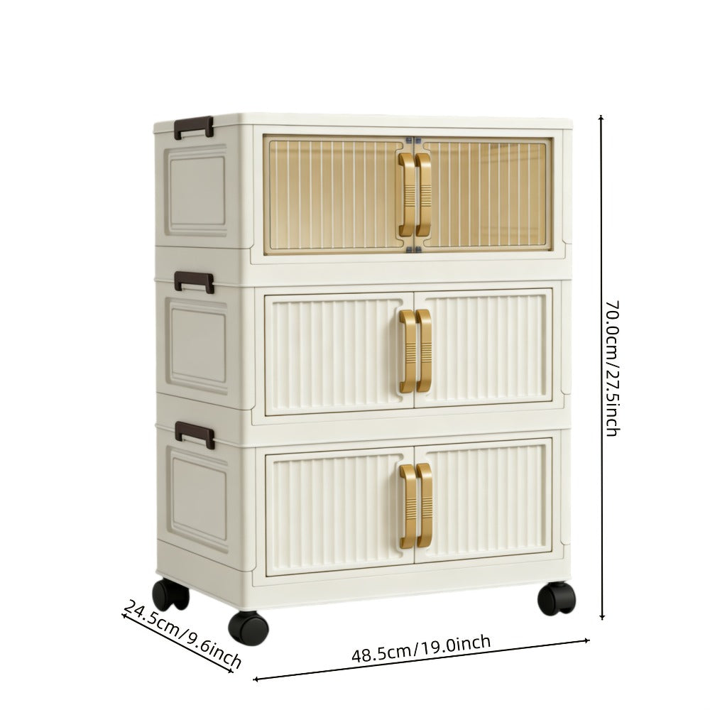 Shoe Cabinet Entryway Organizer ¨C Multi-Functional Foldable Storage Cabinet 3/5 Tier Large Capacity | Space-Saving Closet Organizer for Entrance, Corridor, Bedroom & Living Room | Sturdy & Easy Setup