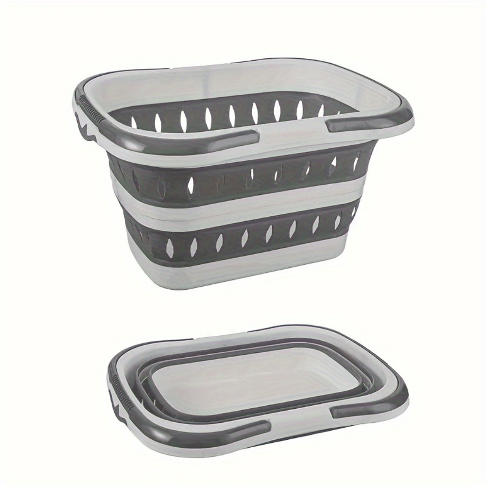 Large Folding Laundry Basket Wall Hanging ¨C Plastic Collapsible Clothes Storage Basket for Bathroom, Bedroom & Household Use ¨C Space-Saving Wall-Mounted Hamper, Thoughtful Gift