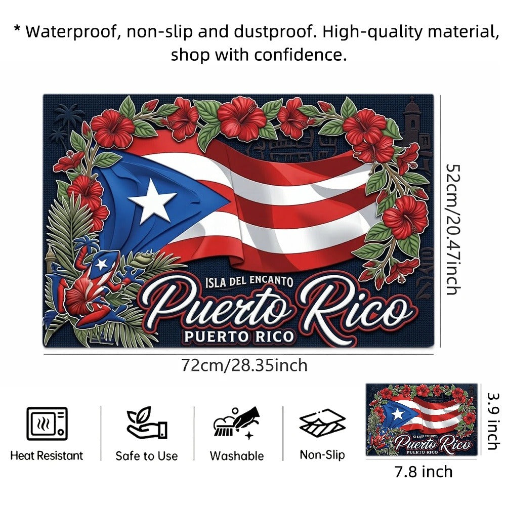 Cooktop Protector Mat Puerto Rico Style | Heat-Resistant Non-Stick Stove Cover Pad | Reusable for Gas Stove, Induction Cooker, Glass Cooktop, Oven & Washer Dryer Top
