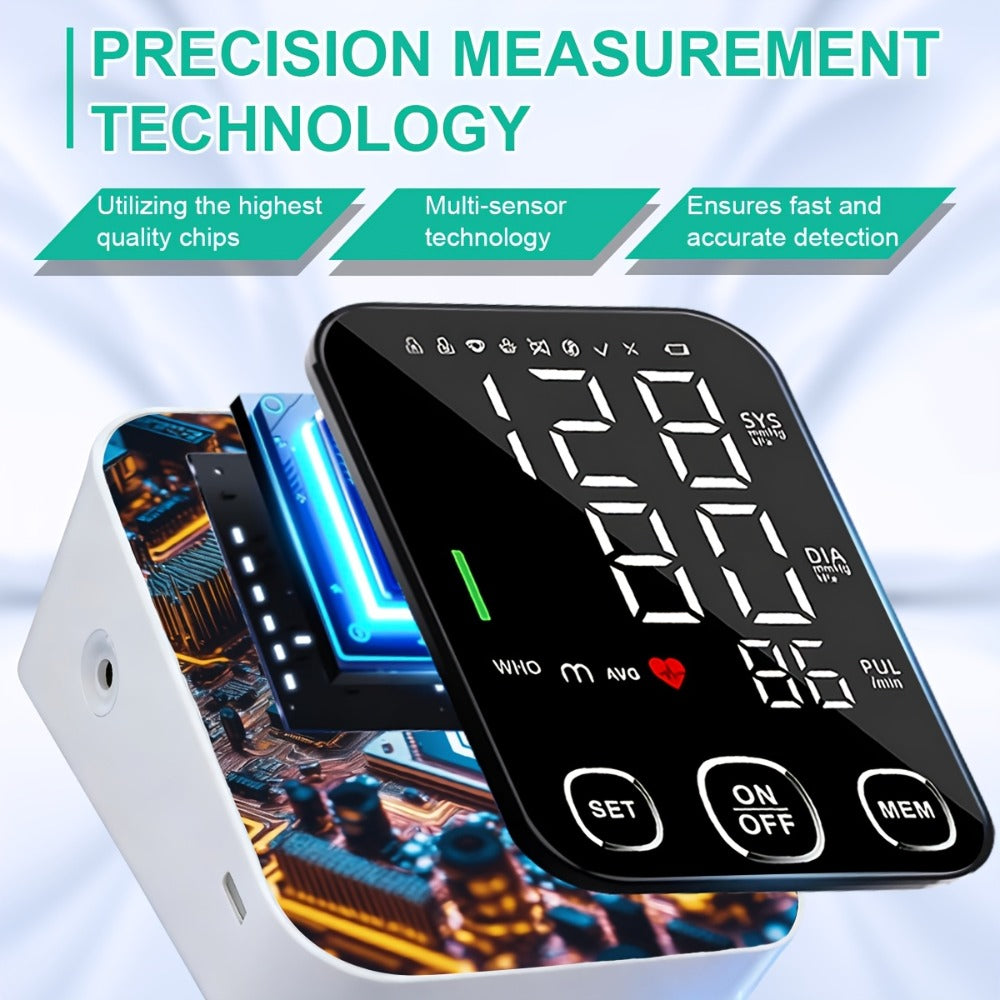 Blood Pressure Monitor Automatic Upper Arm ¨C Large Cuff, 4.5¡± Backlit Screen, 2¡Á99 Memory, Voice Broadcast, One-Touch BP Machine for Home Use