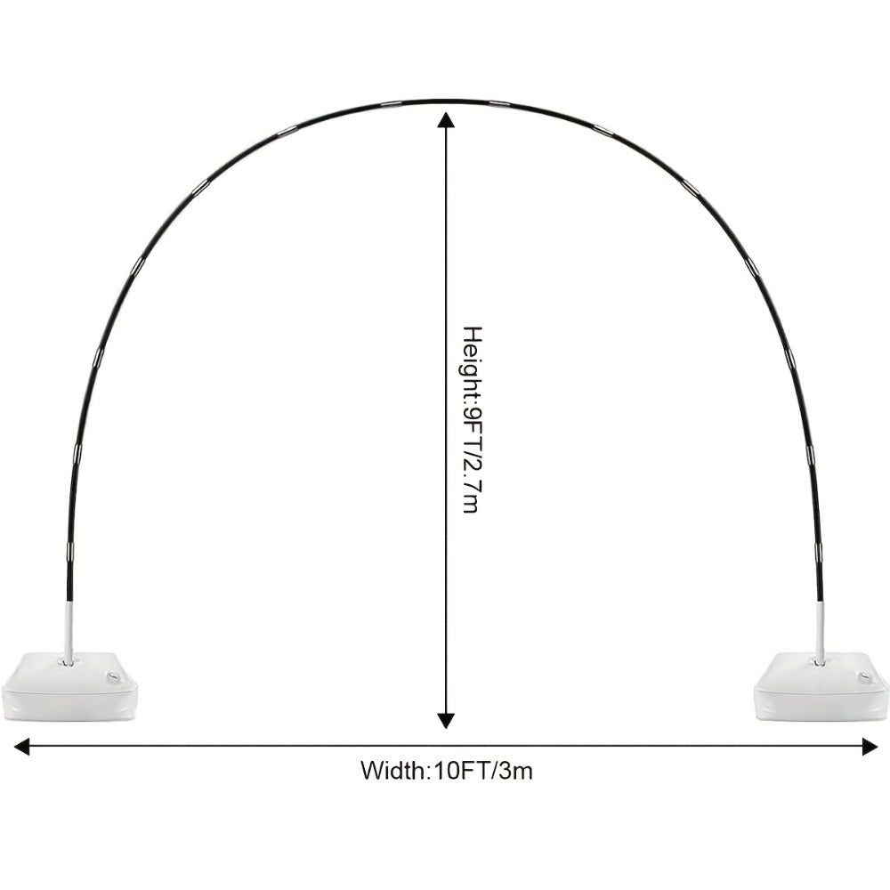 Balloon Arch Kit 10ft x 9ft with Stand & Pump ¨C Large Adjustable Arch Stand, Water Fillable Bases for Wedding, Birthday, Christmas, Graduation Party Decor