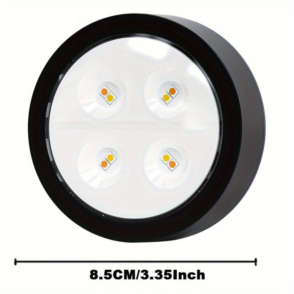 Battery Operated Picture Lights 3-Pack, Magnetic Painting Light with Remote & Timer, 3 Lighting Modes Dimmable Wireless Wall Puck Lights for Art Frames Portraits ¨C Black