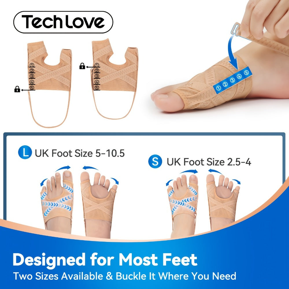 Bunion Corrector Toe Separator Splint Brace ¨C Adjustable Big Toe Straightener for Women & Men, Day & Night Wear, Left & Right Foot
