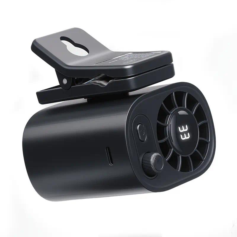 Clip-On Car Fan USB Rechargeable Sun Visor Fan Adjustable Speed Portable Quiet Mini Cooling Fan for Car Truck SUV Road Trip Summer Travel