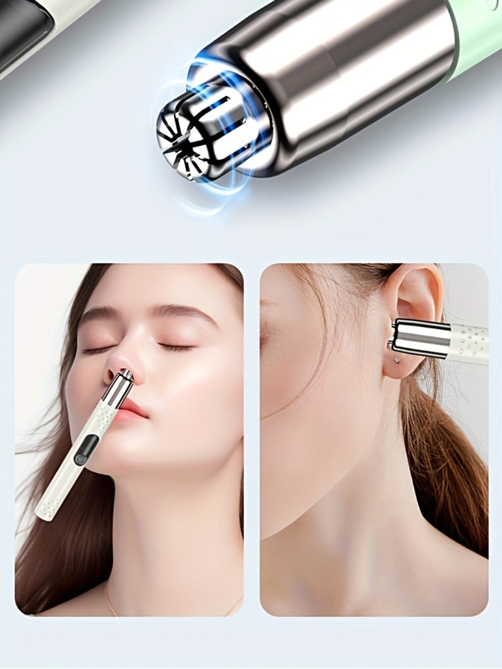 Nose Hair Trimmer Electric ¨C USB Rechargeable Stainless Steel Unisex Trimmer for Nose, Ear & Eyebrow Hair, No-Pull Painless Cutting, Portable Stylish Design for Men & Women