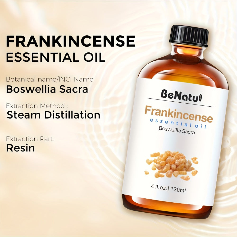 Essential Oil for Diffuser & Humidifier ¨C Frankincense, Argan & Jojoba Oil, Long-Lasting Woody Warm Resin Aroma for Home, Hotel & Room Decor, Candle Making & Aromatherapy, 4.06oz Natural Formula
