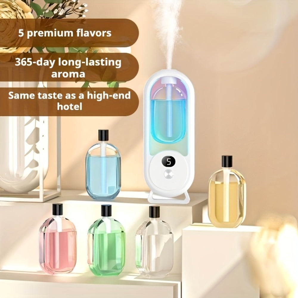 Aromatherapy Diffuser with Essential Oils Included | 4.06oz Cute Portable Aroma Diffuser with LED Light for Office, Bedroom & Bathroom | Long-Lasting Home Fragrance Air Freshener Gift | 9 Scents