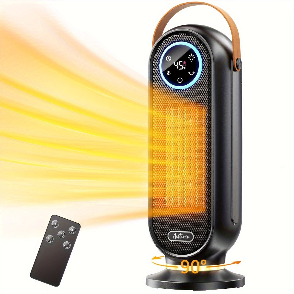 Space Heater 1500W with Remote Control & Digital Display ¨C Portable Electric Heater for Indoor Use, 90¡ã Oscillation, Overheat Protection, Ultra-Quiet Room Heater for Bedroom, Office & Home