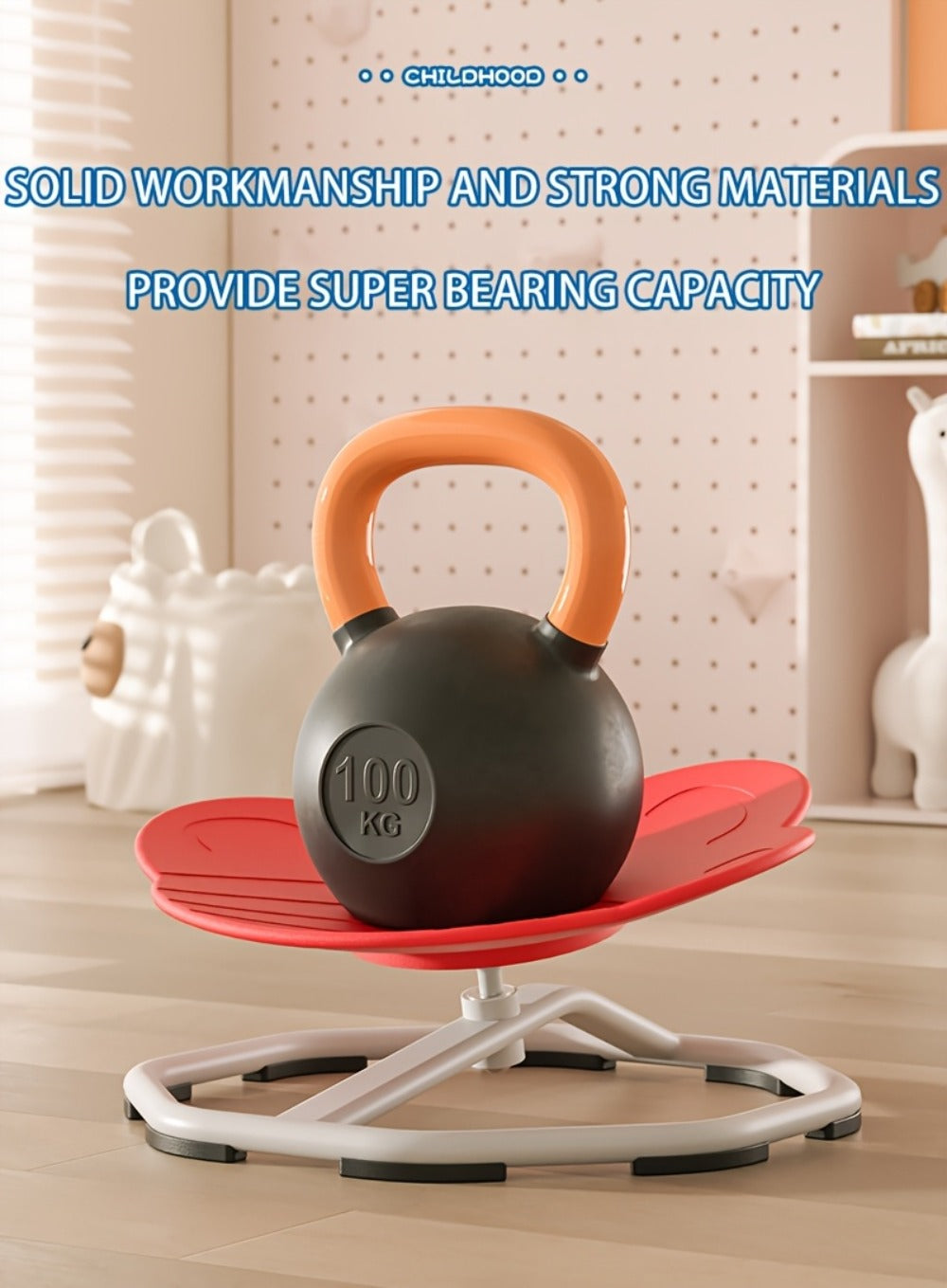 Sensory Spinning Chair for Kids with Autism & ADHD, Ages 3-18, 220LBS Capacity Swivel Sit and Spin Chair to Improve Focus & Body Balance, Calming Sensory Toy for Teens, Indoor Outdoor No Assembly