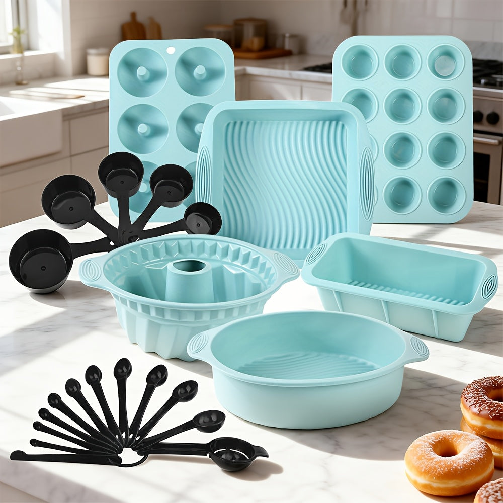 Baking Pan Set Nonstick Carbon Steel Cookie Sheets Roasting Pans Round Cake Muffin Pizza Bread Pans Kitchen Bakeware Set 4 11 23 46 Piece