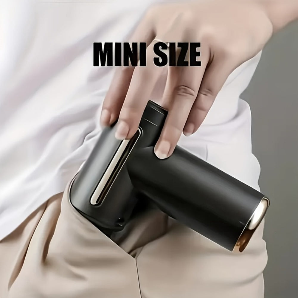 Portable Mini Fascia Gun ¨C USB Rechargeable Muscle Massage Gun with 4 Interchangeable Heads & 6 Speed Modes, Silent Motor Deep Tissue Massager for Back, Neck & Full Body Sports Recovery