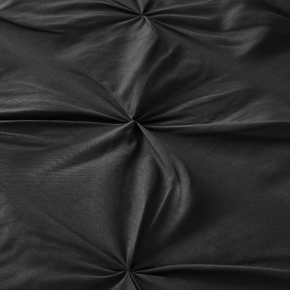 Comforter Set Luxurious Pleated 5/7pcs Bed in a Bag | Soft Plush Fiber Fill, Year-Round Warmth - Quilted Comforter, Flat & Fitted Sheet, Pillowcases & Shams, Complete Bedding Set Twin Full Queen King