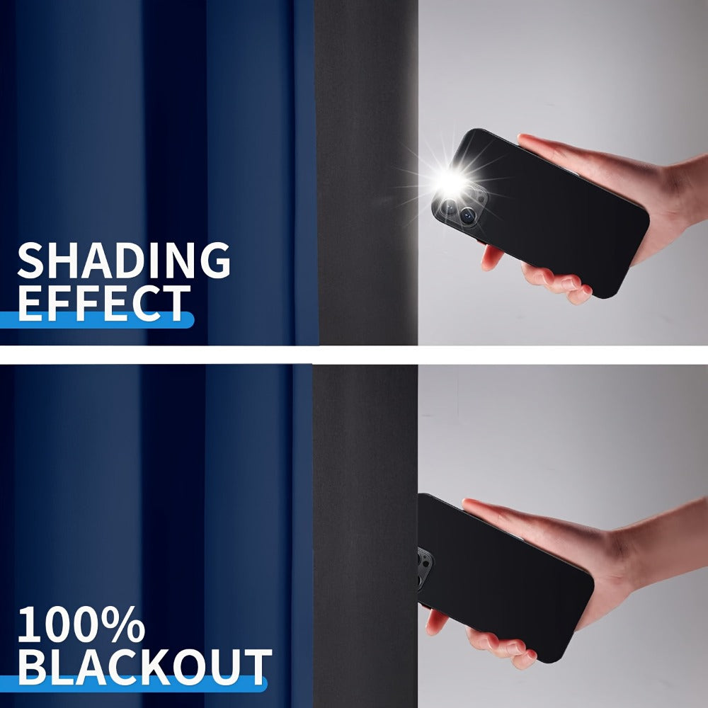 Blackout Curtains 4 Panels Thermal Insulated Room Darkening Drapes ¨C Rod Pocket, Energy Saving, Solid Color for Bedroom & Living Room, 7 Colors & Multiple Sizes