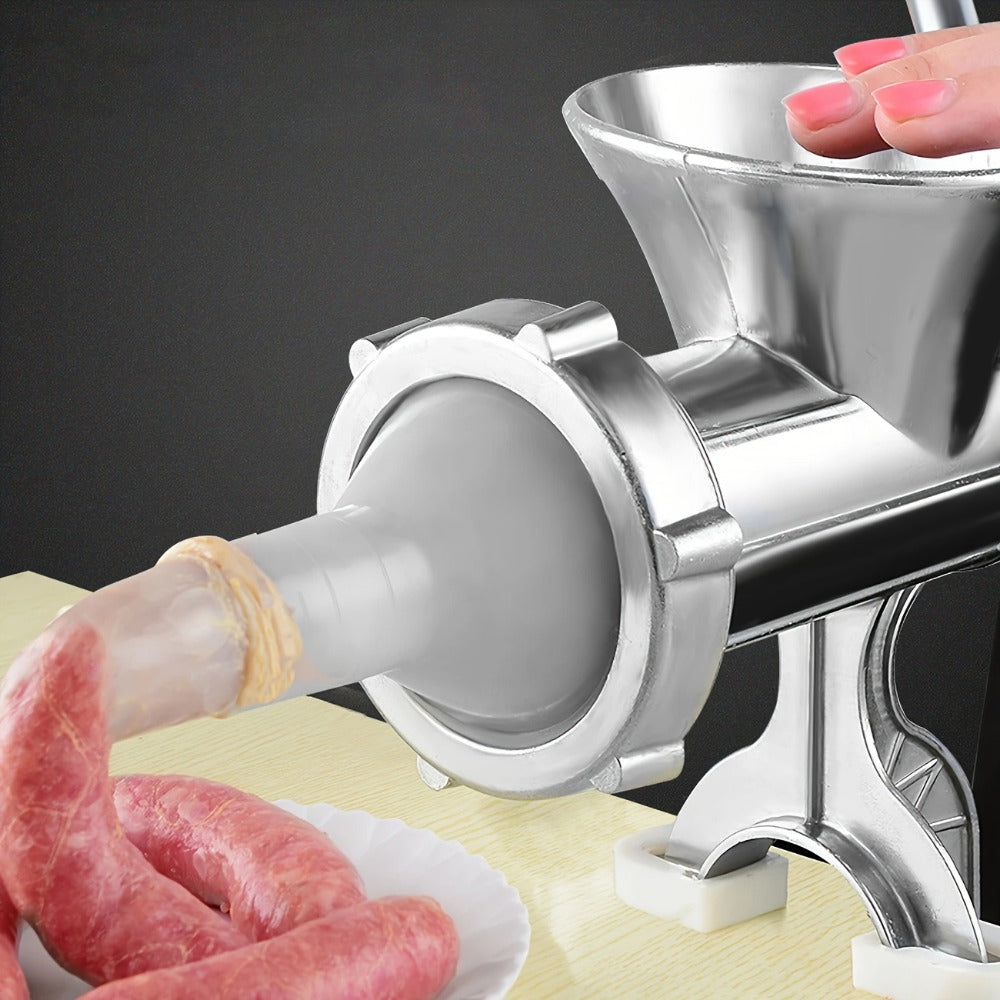 Manual Meat Grinder Hand Crank - Stainless Steel Heavy Duty Mincer & Sausage Maker for Home Kitchen, Hand Operated Food Grinder for Chopping Mixing Cutting, Versatile Kitchen Tool Great Gift Idea