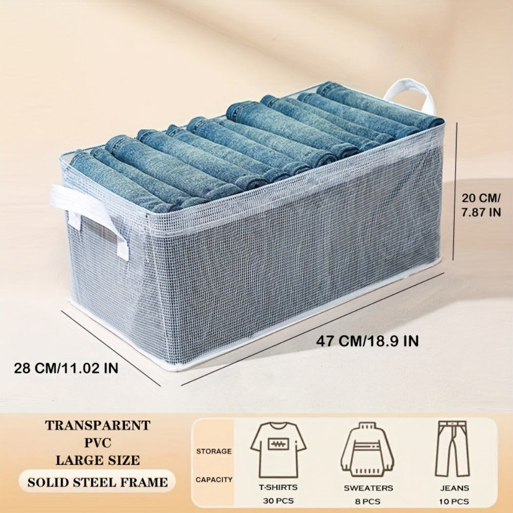 Storage Boxes Waterproof Steel Frame 26L Collapsible Fabric Bins for Clothing Household Sundries Closet Bedroom Organization Space Saving Home Storage Containers with Lid