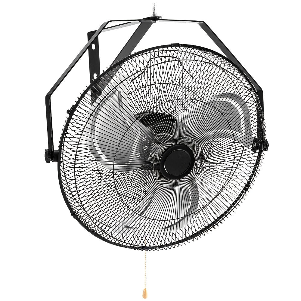 Wall Mount Fan 18/20 Inch Metal High Velocity 3-Speed Oscillating Industrial Fan 3000CFM Aluminum Blades 65dB Quiet Heavy Duty for Garage Workshop Patio Warehouse