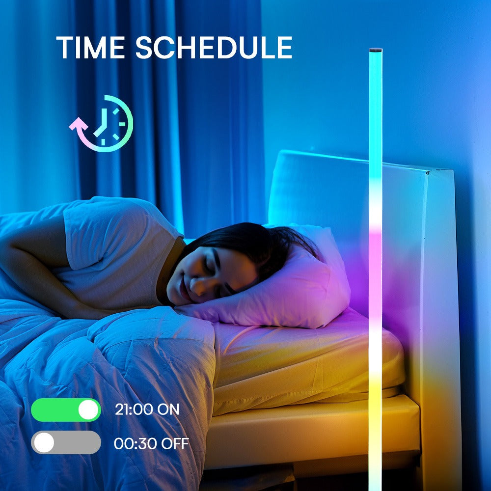 RGB Tube Light with Stand ¨C Smart App & Remote Control, Music Sync Color Changing, Timing, USB Powered for DJ Lighting, Photography, Dance Club, Game Room & Festival (1 or 2 Pack)