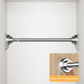 Tension Rod Stainless Steel No Drill - Adjustable Curtain Rod for Wardrobe Bathroom Bedroom, Clothes Drying Rod, Multiple Sizes & Colors