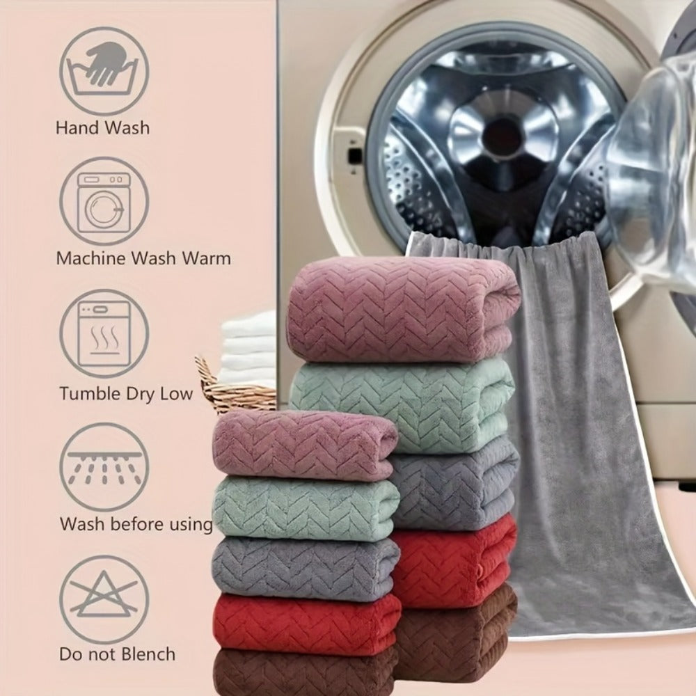 Microfiber Bath Towel Set 18/20pcs - Coral Fleece Absorbent Quick Dry Soft Large Bath Towels for Home Bathroom Spa Gift with Washcloths Bath Ball