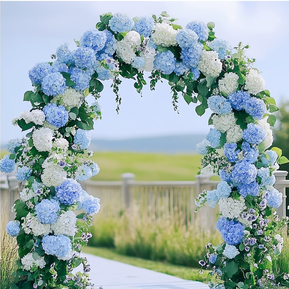Artificial Hydrangea Flowers with Stems 72Pcs Fake Silk Hydrangea Flower Heads Bulk for Wedding Centerpieces Home Party Table Vase Decor Blue Purple Pink Champagne