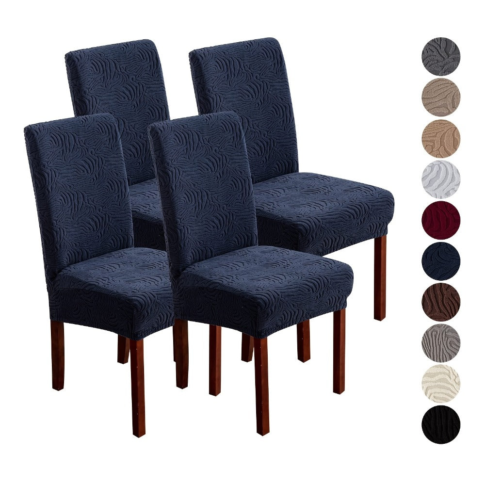 Dining Chair Covers Stretch Jacquard Slipcovers Removable Washable Chair Protector for Kitchen Hotel Restaurant Set of 4 or 6