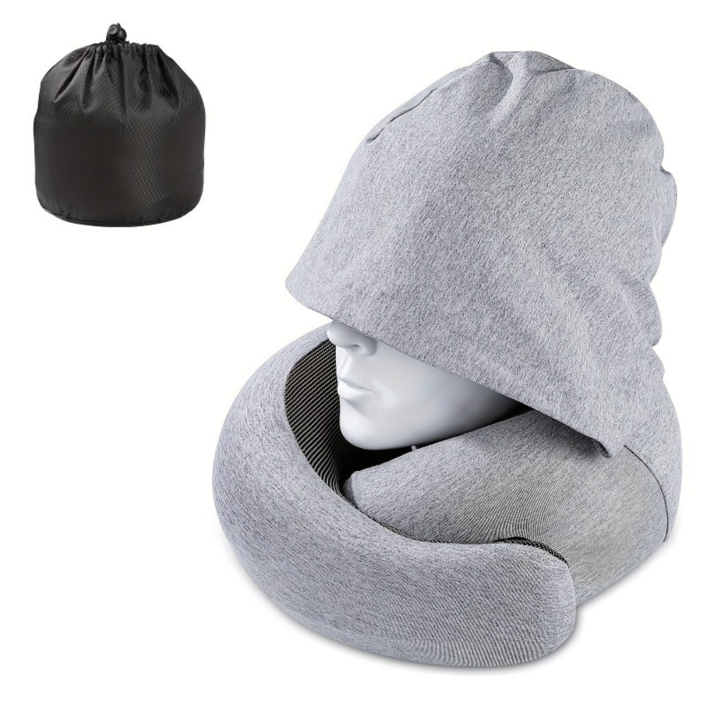 Travel Neck Pillow U-Shaped Memory Foam Cervical Support Pillow for Airplane, Car & Hotel ¨C Portable & Ergonomic