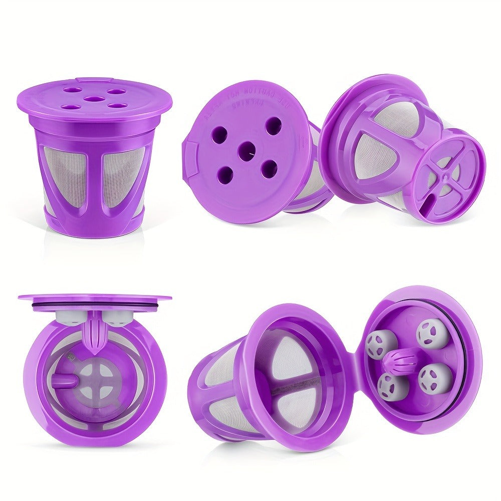 Reusable K-Cup Coffee Pods Set of 6 ¨C Refillable Coffee Filters Compatible with Keurig K-Supreme & K-Supreme Plus, Use Your Own Ground Coffee, Eco-Friendly & BPA-Free ¨C Black, Purple, Mixed