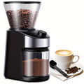 Burr Coffee Grinder Electric Automatic | 25 Precise Grind Settings | 40-Second Digital Timer | Adjustable Burr Mill | Consistent Grind for Espresso Drip French Press | Black Coffee Grinder