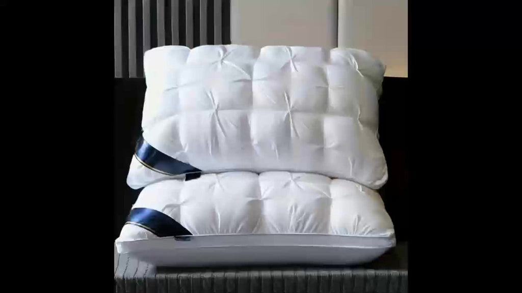 Hotel Quality Pillow Soft Polyester Fiber Bed Pillow with Zipper Closure for Deep Sleep Neck Support, Machine Washable All Season Pillow for Home Bedroom, White Grey 1 2 4 Pack