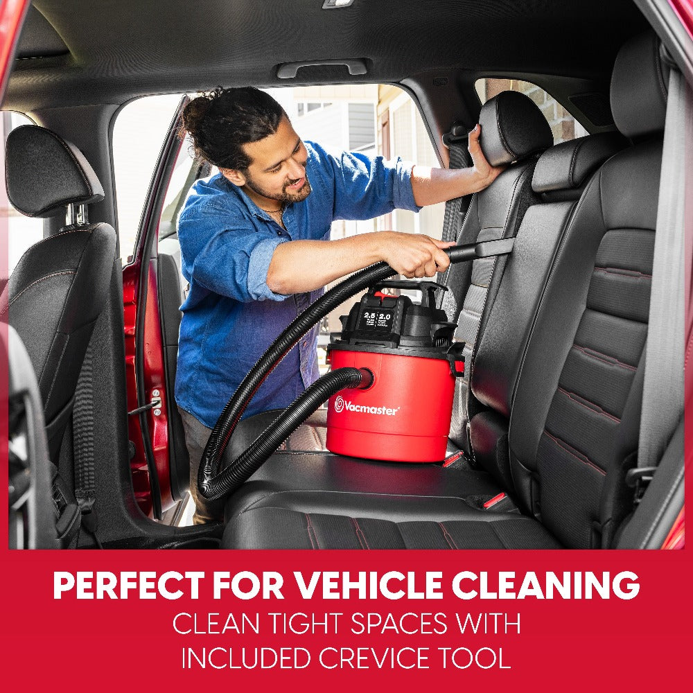 Wet Dry Vacuum Cleaner 2.5 Gallon Shop Vac ¨C Vacmaster 2 Peak HP with Blower Function, Wall Mount & On-Board Storage for Garage, Car, Workshop, Home