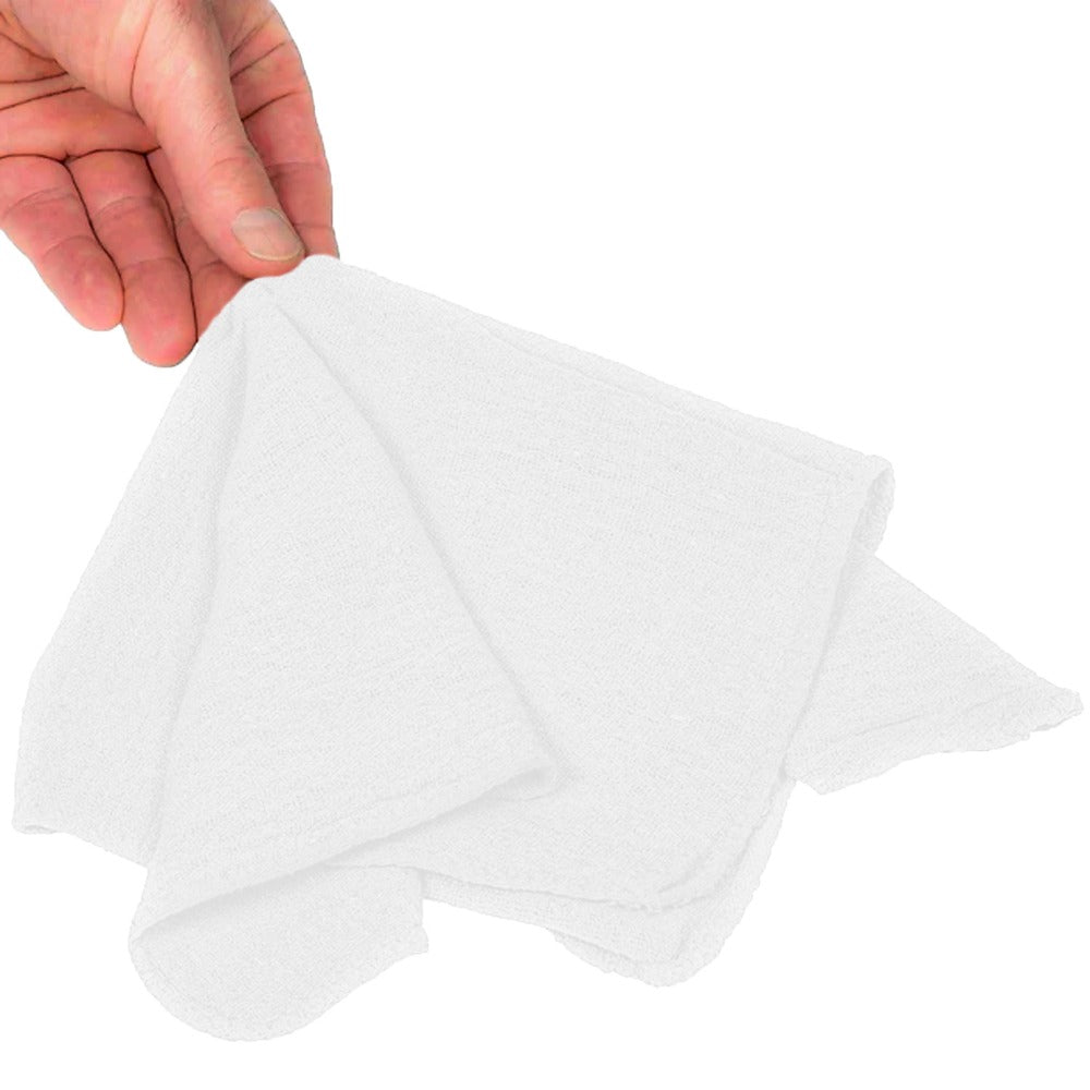 Cotton Shop Rags 12x14 Inch Absorbent Lint-Free Cleaning Towels Multipurpose Shop Towels for Automobile Garage Industry Home Red White Navy Blue 50 100 150 200 500 Pack Bulk Value
