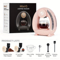 Espresso Coffee Maker 2-in-1 Single Serve Compatible with K-Cup and Ground Coffee Americano Mini Coffee Machine Tea Maker with Filter K-Cup Adapter 4-8oz Pink Champagne Gray Black