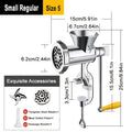 Manual Meat Grinder with Table Clamp Heavy Duty Stainless Steel Hand Crank Food Processor for Grinding Meat Vegetables & Spices ¨C No Electricity Required