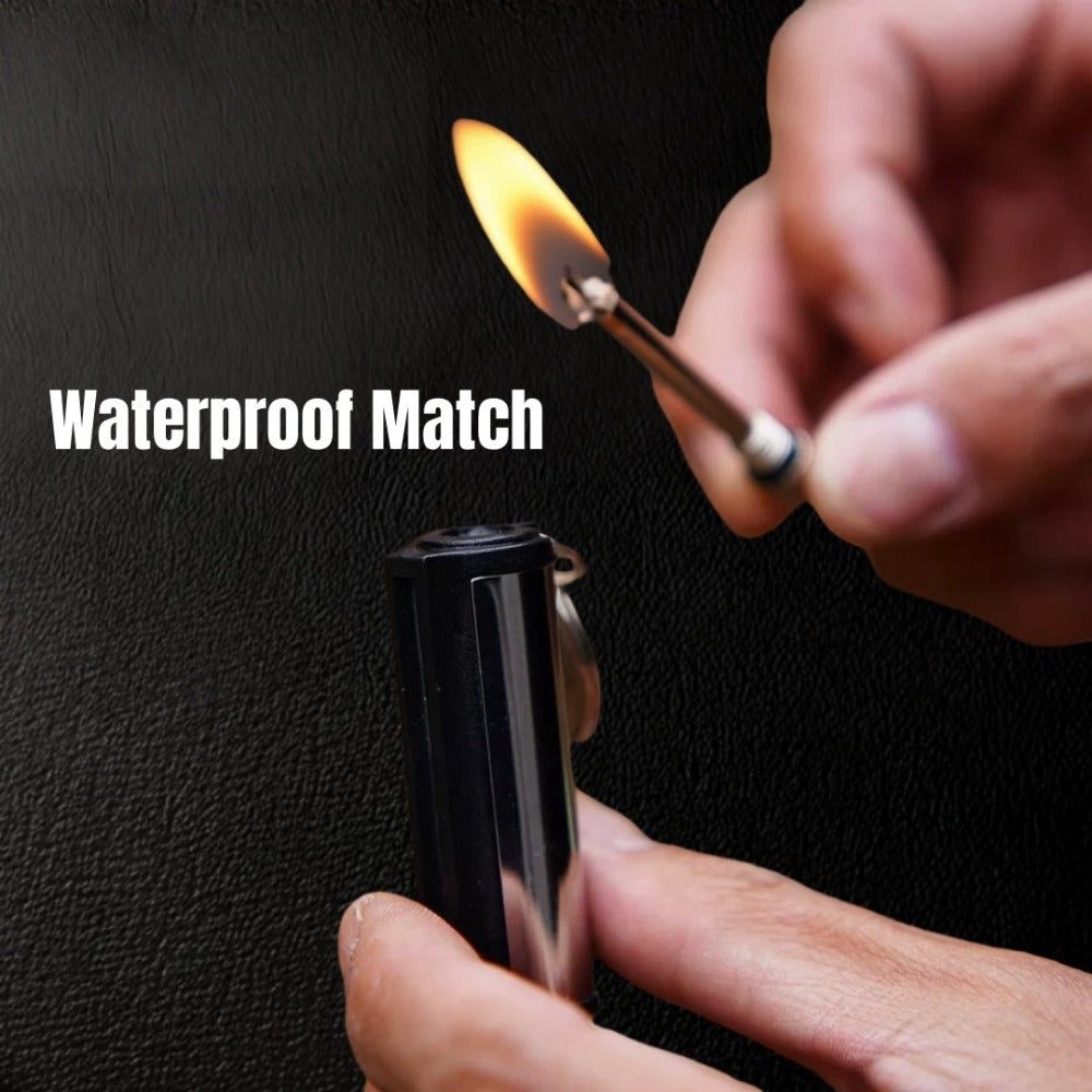 Metal Match Kerosene Lighter 10pcs, Emergency Survival Matches Multi-Functional Keychain Fire Starter for Outdoor Camping Hiking Survival Gear, Windproof Reusable Fire Starting Tools ¨C No Lighter Fuel Included