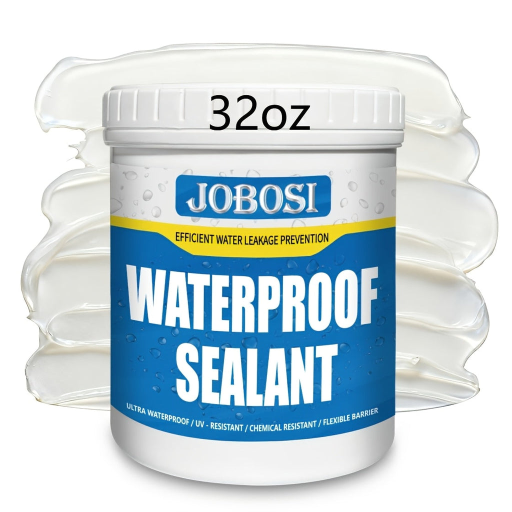 Waterproof Sealant Liquid Glue 32oz 1KG Leak Repair Agent ¨C Indoor Outdoor Waterproof Coating for Roof Basement Wall Pipe Crack Sealing, Transparent & Black, Strong Adhesive Waterproof Repair Glue