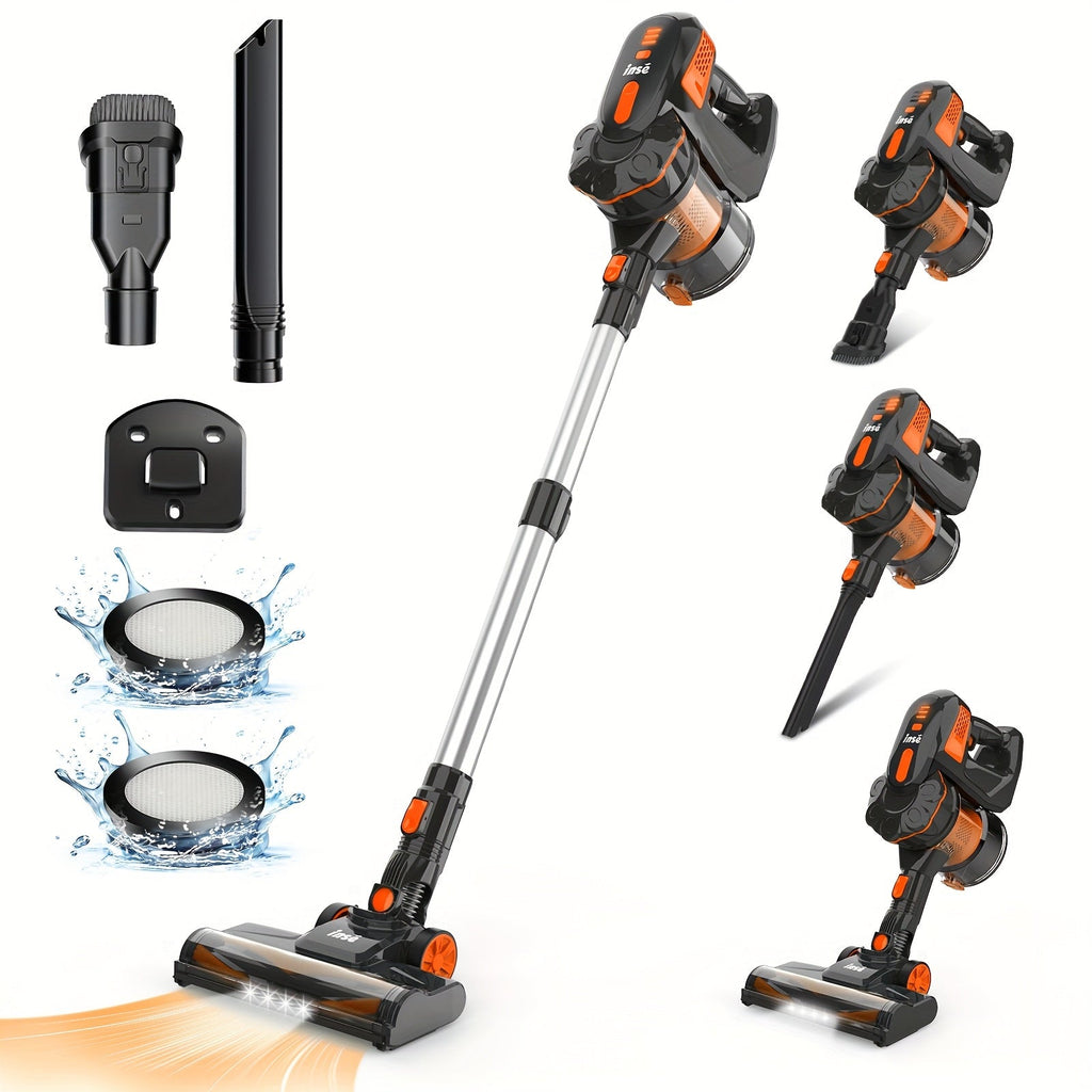 Handheld Vacuum Cleaner Cordless 29KPA Strong Suction for Pet Hair, LED Nozzle Portable Stick Vacuum for Carpet Hard Floor Car Interior Home Auto Multi-Attachment Lightweight Design