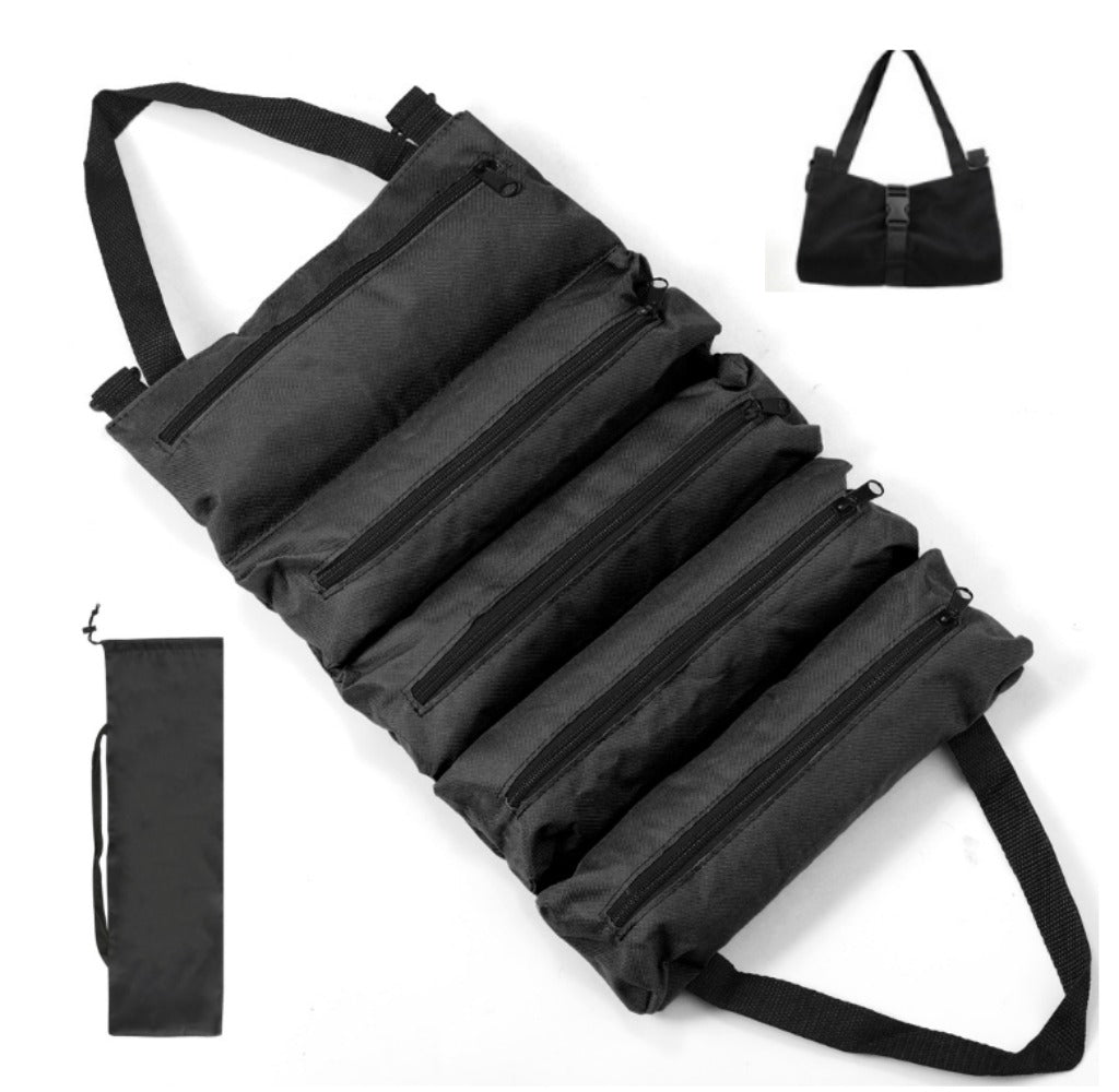 Collapsible Tool Bag Organizer for Hardware Storage | Foldable Tool Kit Bag for Carpentry Electricians Automotive Repairs Outdoor | Portable Buggy Bag Easy Transport