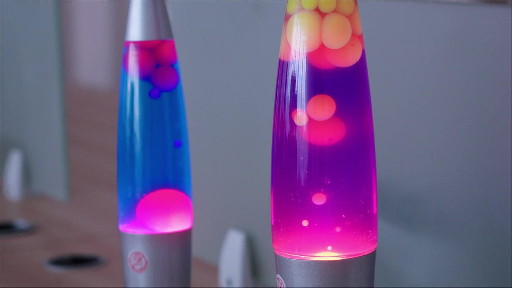 Lava Lamp 16 Inch for Bedroom Living Room Office, Relaxing Liquid Motion Lamp with Purple Water Yellow Wax, Retro Night Light Home Decor Accent