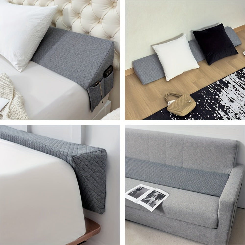 Bed Wedge Pillow Headboard Gap Filler Mattress Wedge Fills 0-7 Inch Gap Between Headboard and Mattress Backrest Pillow Twin Full Queen King